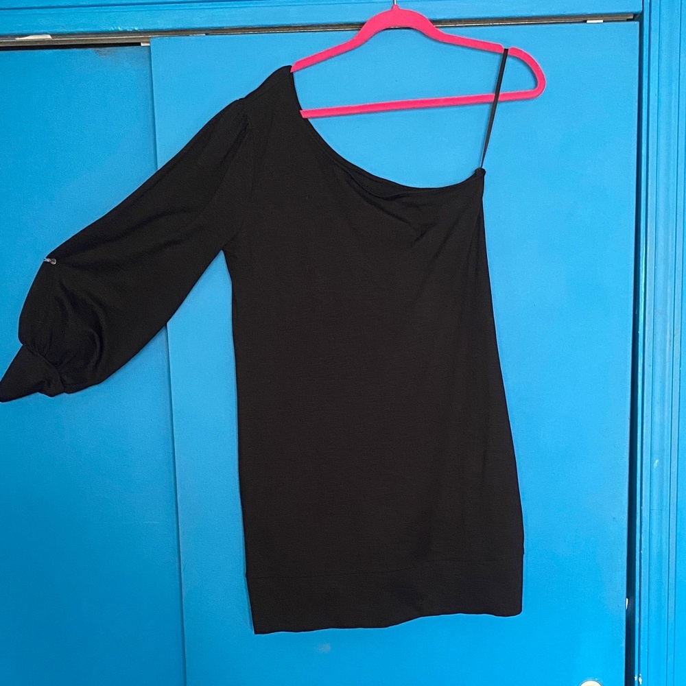 Black One-Shoulder Dress